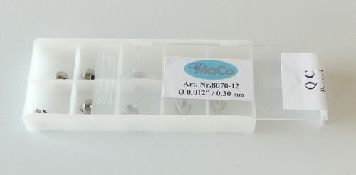 Box of 10 Sapphire Orifices 0.012" (0,30mm) - displaced jewel