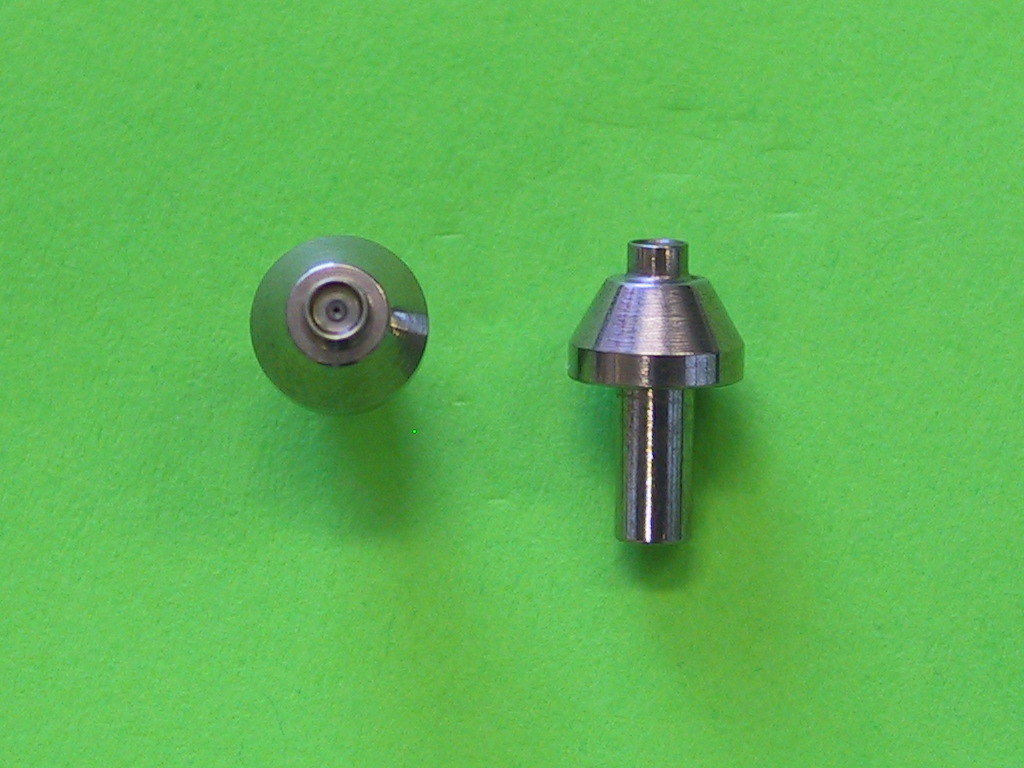 Saphirdüse mit versetztem Stein 0.010_ (0,25 mm), langer Stiel